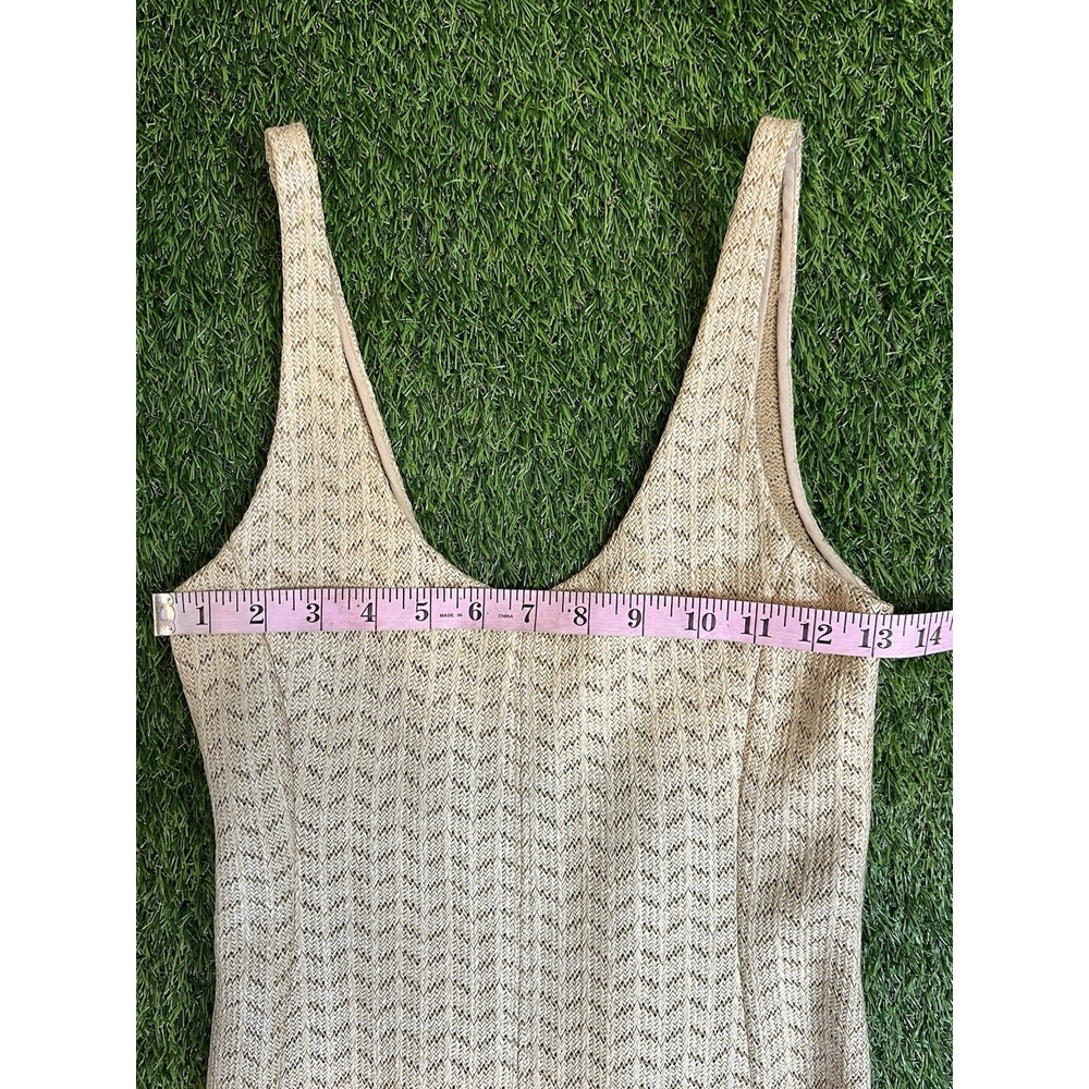 3.1 Phillip Lim Dress Women 6 Crochet Knit Fringe Straw Tan Natural Lyst Coastal - Picture 14 of 16